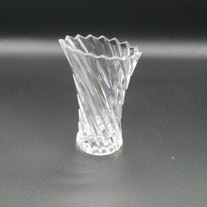 Mikasa Vintage Crystal Cut Glass Bud Vase 5 " Tall Like New